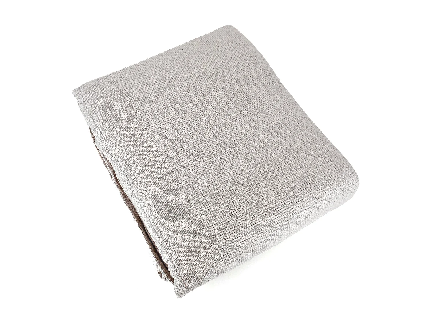 Couverture été 240x260 cm coton recyclé 365 g/m2 RIVIERA gris perle