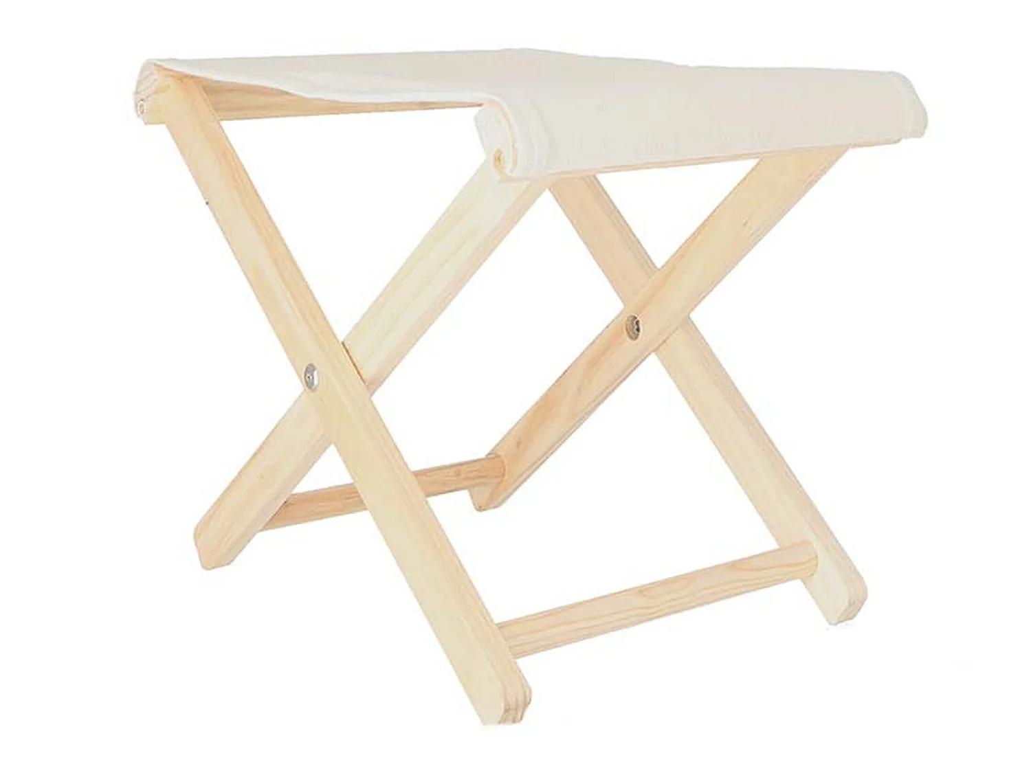 Tabouret pliant SUNSET, finition vernie SANS vernis, 46x46x50 cm