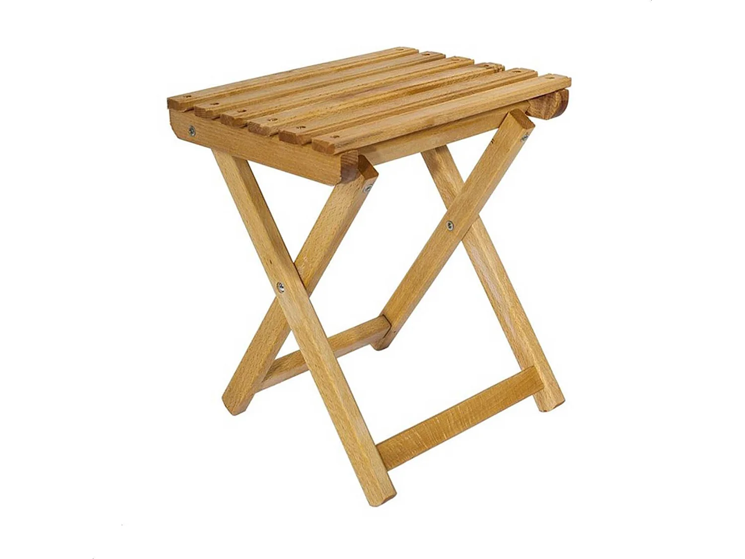 Tabouret PESCADOR en bois, finition huilée, 33x25x36 cm