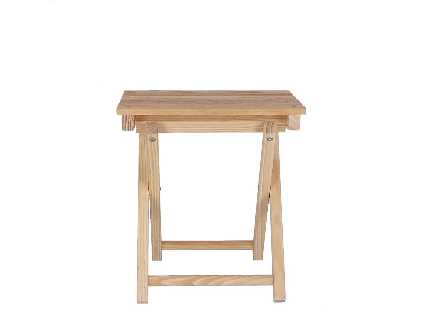 Tabouret FISHER en bois, finition SANS vernis, 33x22x36 cm