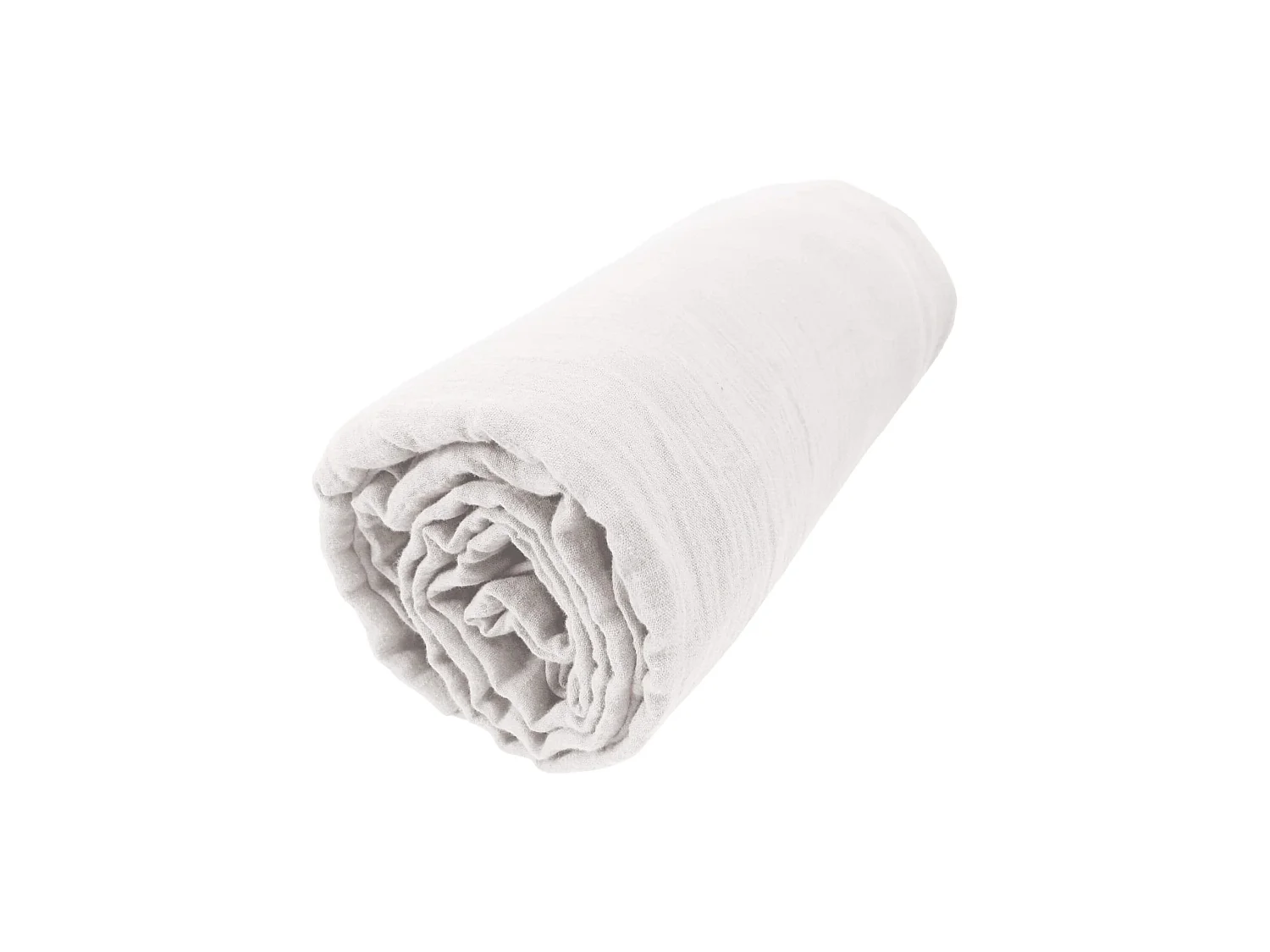 Drap housse bonnet 30 cm 100% gaze de coton unie blanc 200x200 cm