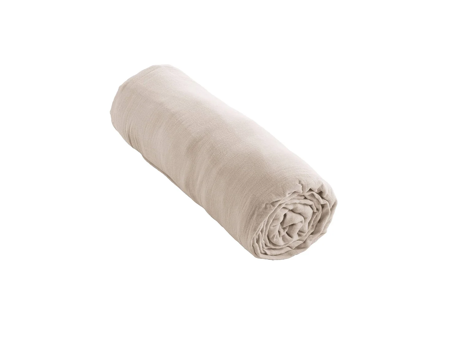 Drap housse bonnet 30 cm 100% gaze de coton unie naturel 200x200 cm