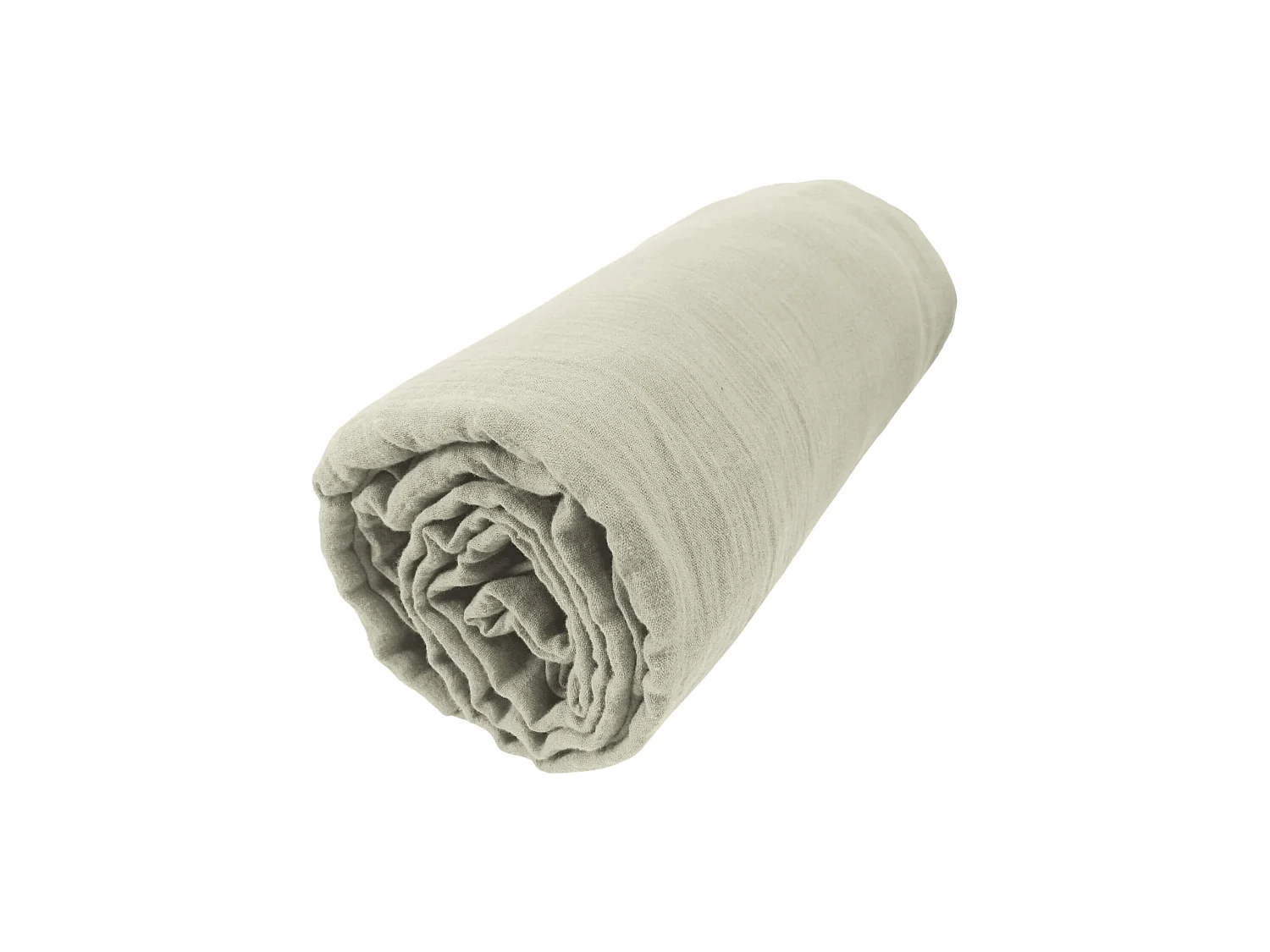 Drap housse bonnet 30 cm 100% gaze de coton unie vert d'eau 200x200 cm