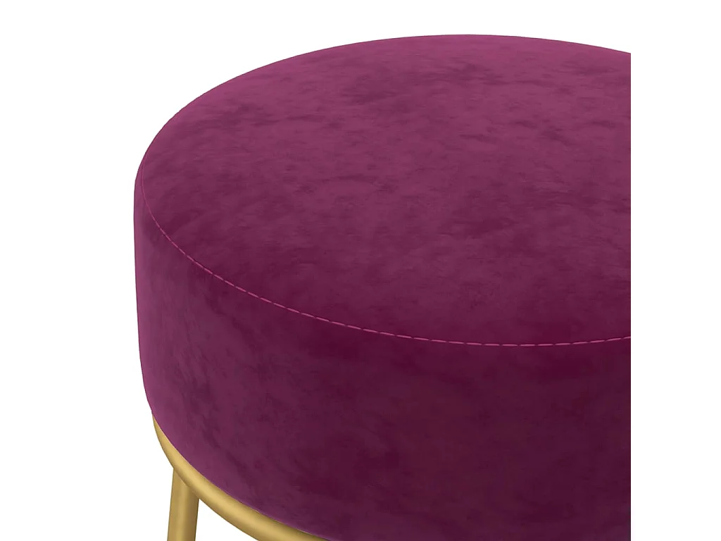 Tabouret rond Violet Velours