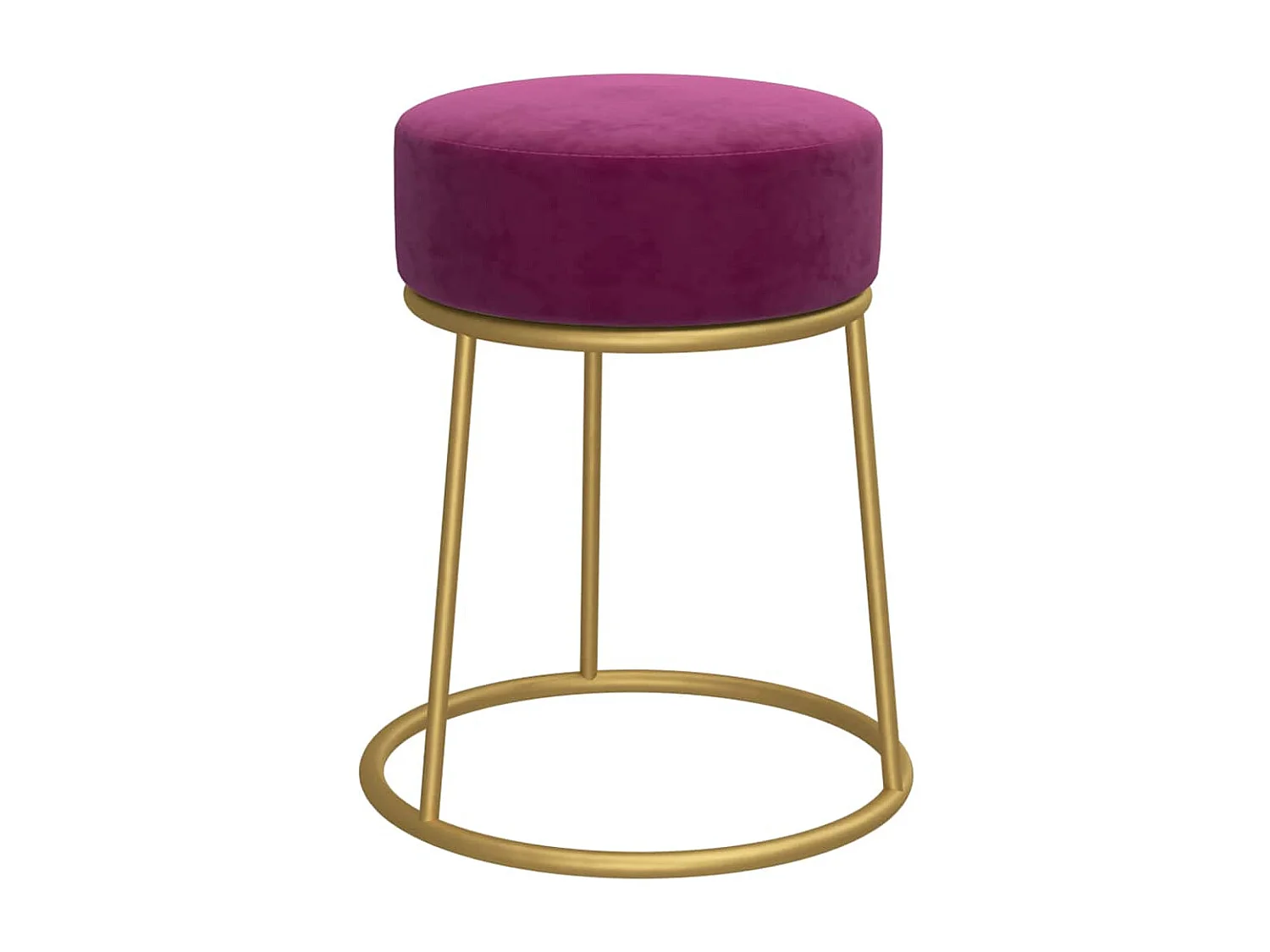Tabouret rond Violet Velours