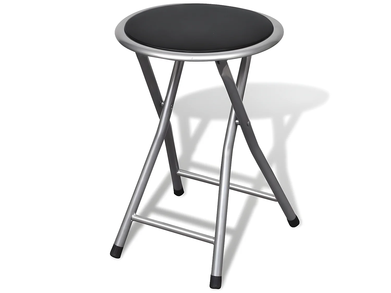 Tabourets de bar pliables lot de 4 similicuir