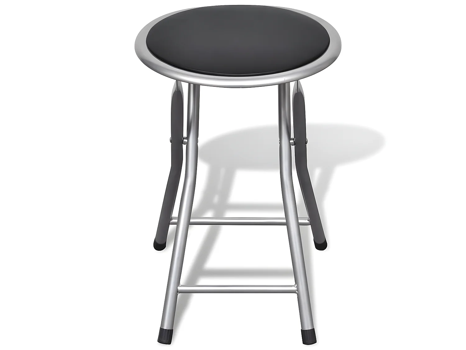 Tabourets de bar pliables lot de 4 similicuir