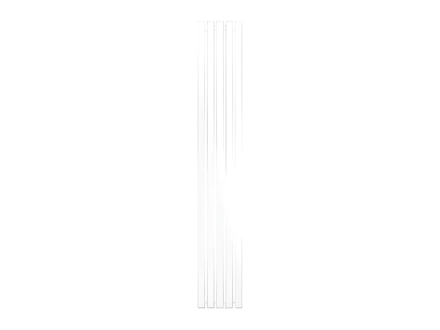 ECD Germany Stella Design Radiador de panel - 260 x 1800 mm - Blanco - Calefacción Central Agua - Radiador moderno para baño