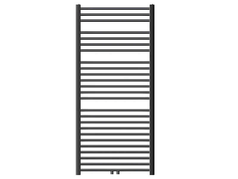 ECD Germany Radiateur Design Sahara Non Électrique - 750 x 1500 mm - Anthracite - Connexion Central - sans Kit de Raccordement - Forme Courbé