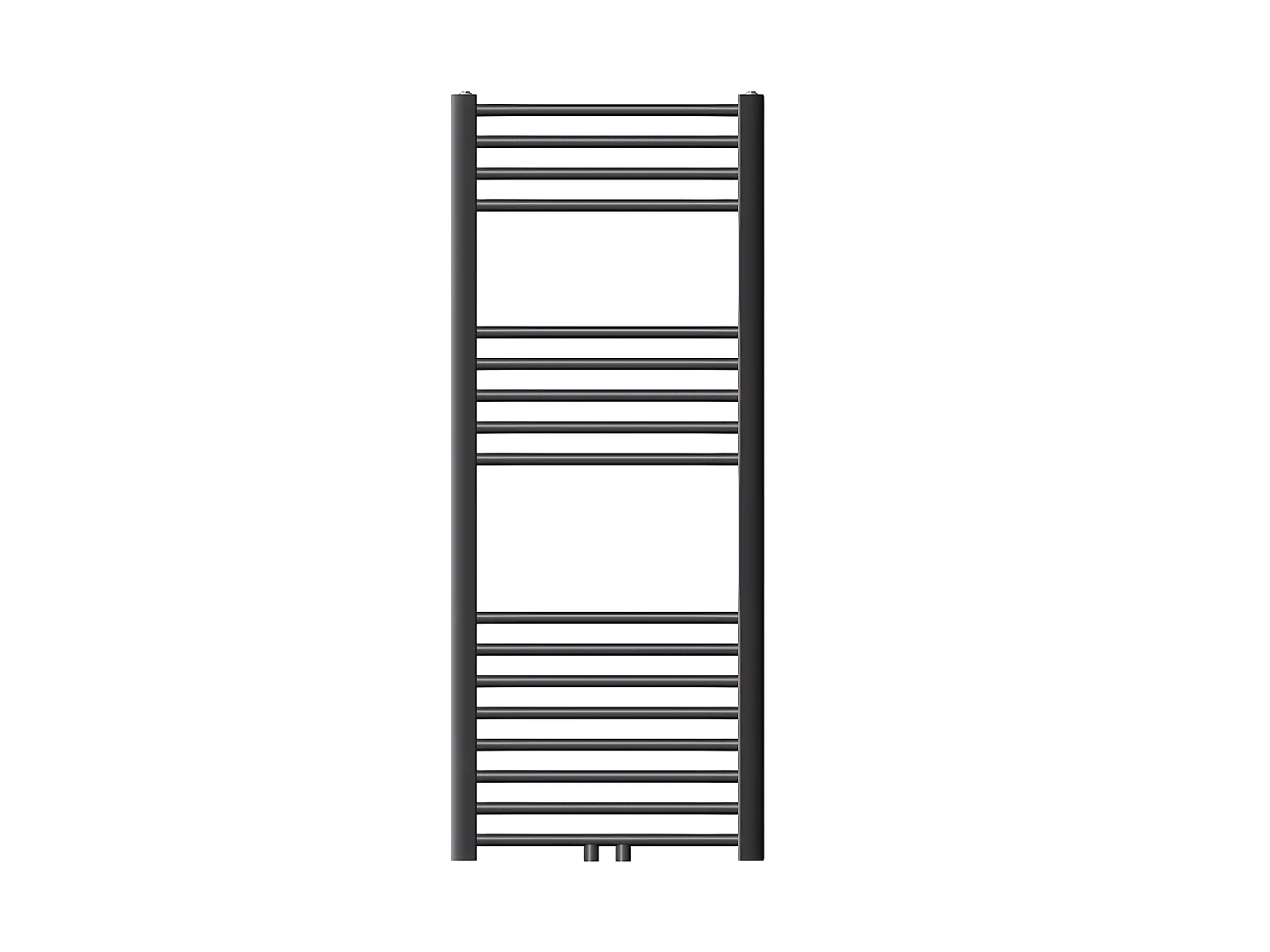 ECD Germany Radiateur Design Sahara Non Electrique - 500 x 1200 mm - Anthracite - Connexion Central - sans Kit de Raccordement - Forme Courbé