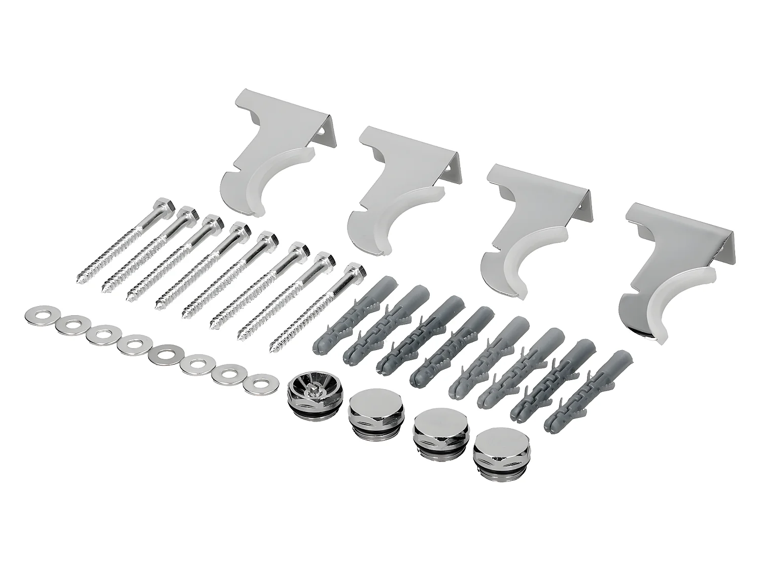 ECD Germany Stella Design Radiateur Sèche-Serviettes - 630 x 865 mm - Chrome - Design Panneau Plat - Horizontal - Radiateur Sèche Serviette