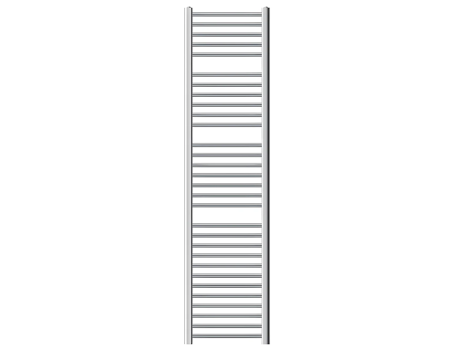 ECD Germany Radiateur Sèche-Serviettes Sahara - 400 x 1800 mm - Chrome - Connexion Latéral - sans Kit de Raccordement