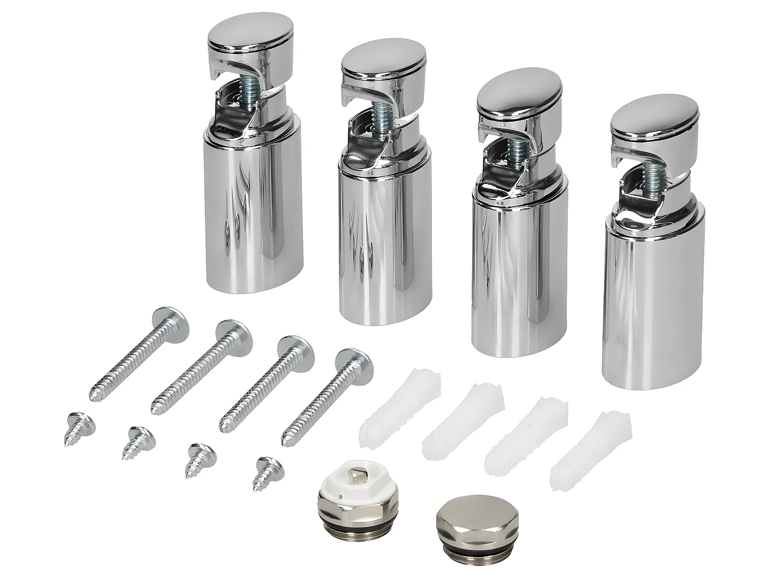 ECD Germany Radiateur Sèche-Serviettes Sahara - 400 x 1800 mm - Chrome - Connexion Latéral - sans Kit de Raccordement