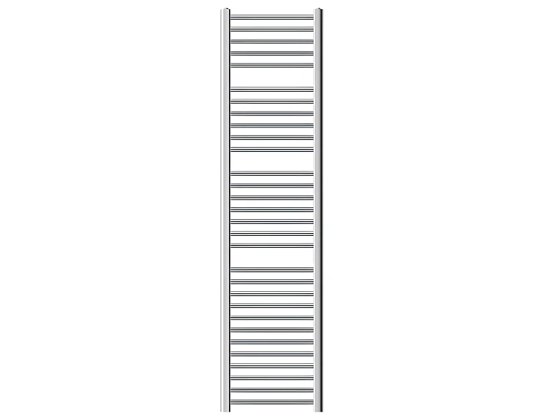 ECD Germany Radiateur Sèche-Serviettes Sahara - 400 x 1800 mm - Chrome - Connexion Latéral - sans Kit de Raccordement