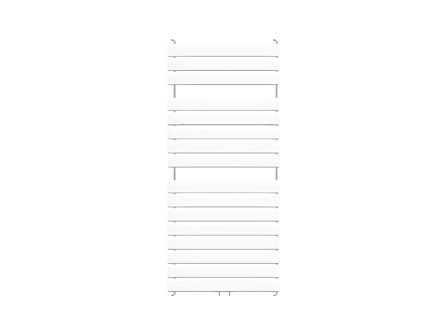 ECD Germany Radiateur de Salle de Bain Steam, 600 x 1200 mm, Blanc, avec Raccord Central 50 mm, Monobloc, Plat, Vertical, à Une Seule Couche