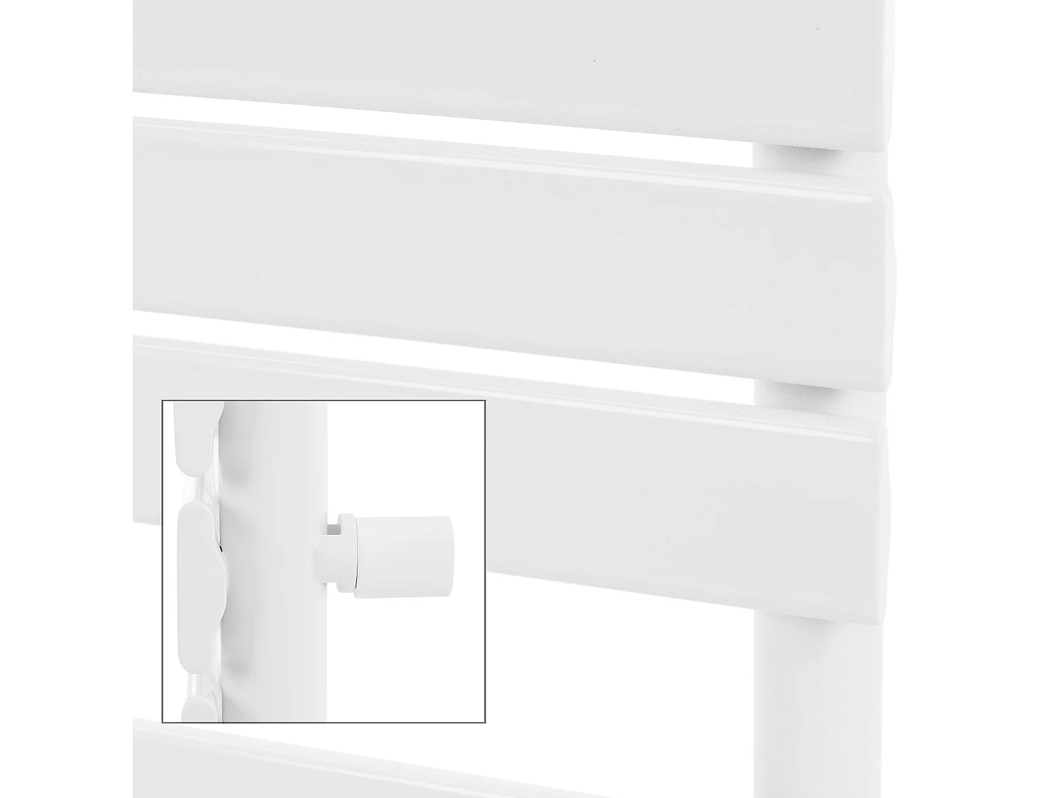 ECD Germany Radiateur de Salle de Bain Steam, 600 x 1200 mm, Blanc, avec Raccord Central 50 mm, Monobloc, Plat, Vertical, à Une Seule Couche