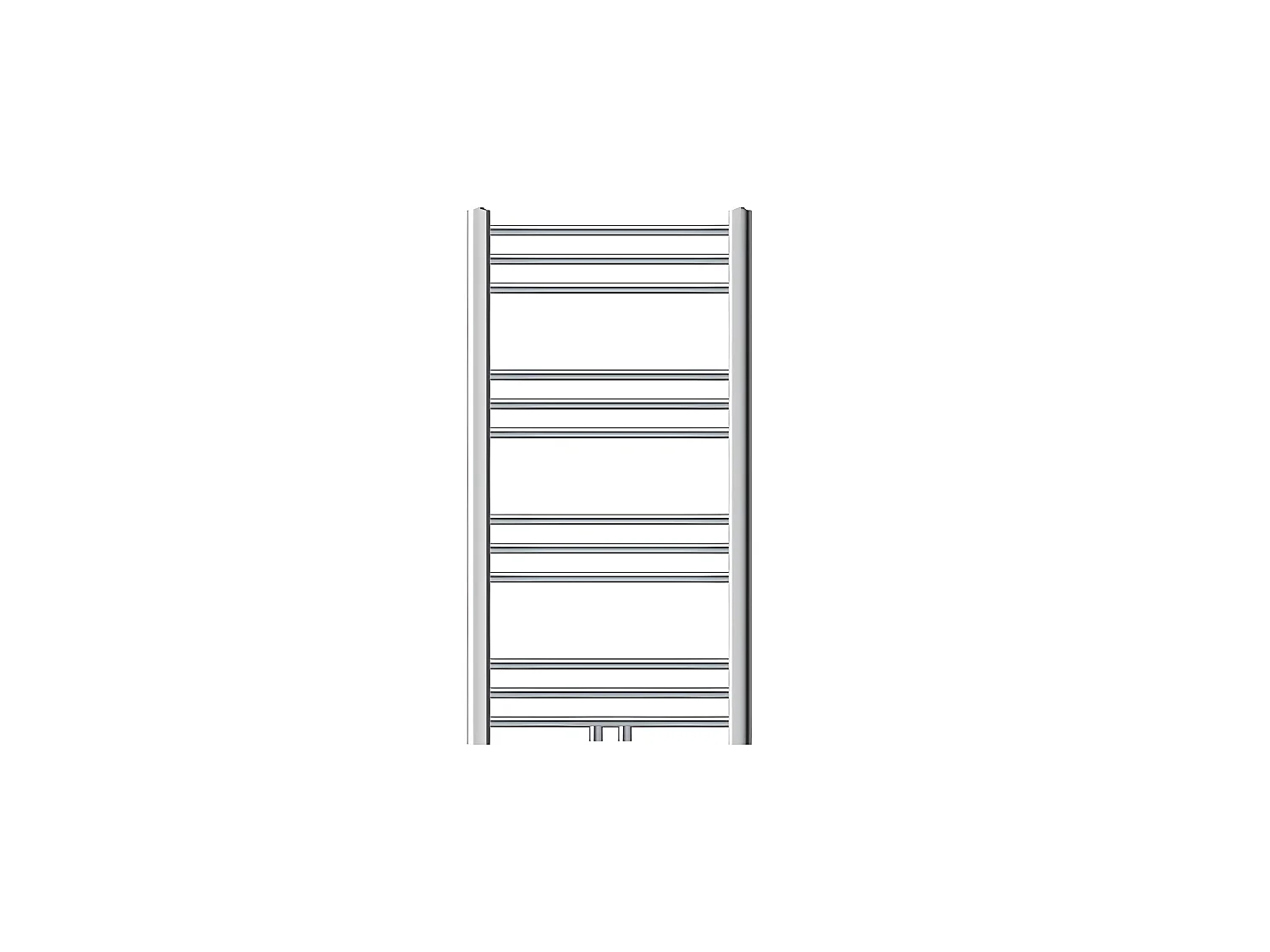 ECD Germany Radiateur Porte Serviettes mural Radiateur Sèche-serviettes coudé 500 x 800 mm chrome avec connexion centrale