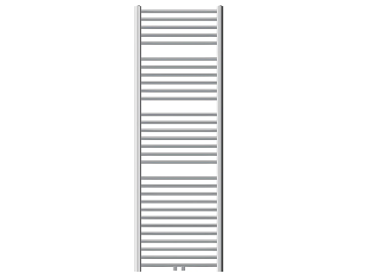 ECD Germany Sèche-Serviettes Sahara Non Électrique - 600 x 1800 mm - Chrome - Connexion Central - sans Kit de Raccordement