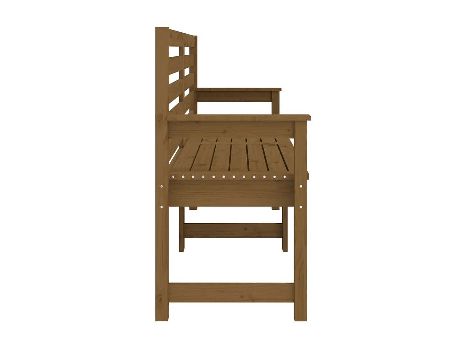 Tuinbank 159,5x48x91,5 cm massief grenenhout honingbruin