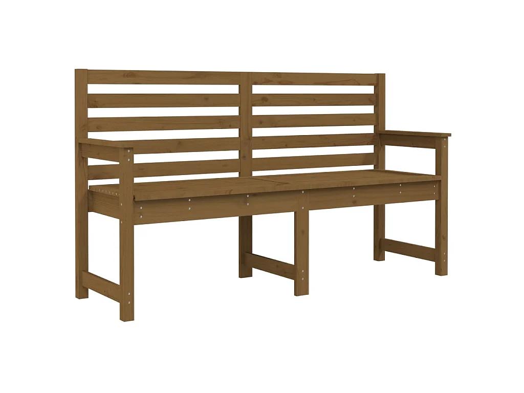 Banco de jardim 159,5x48x91,5 cm pinho maciço castanho-mel