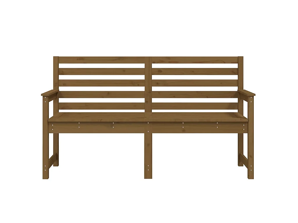 Banco de jardim 159,5x48x91,5 cm pinho maciço castanho-mel
