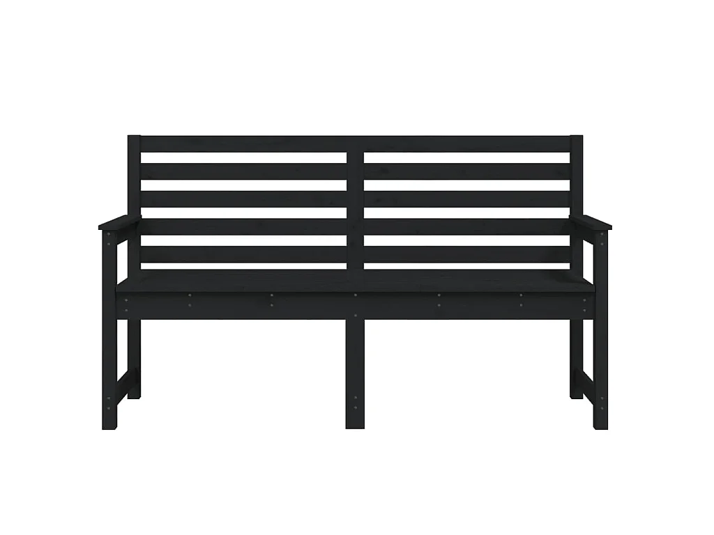 Tuinbank 159,5x48x91,5 cm massief grenenhout zwart