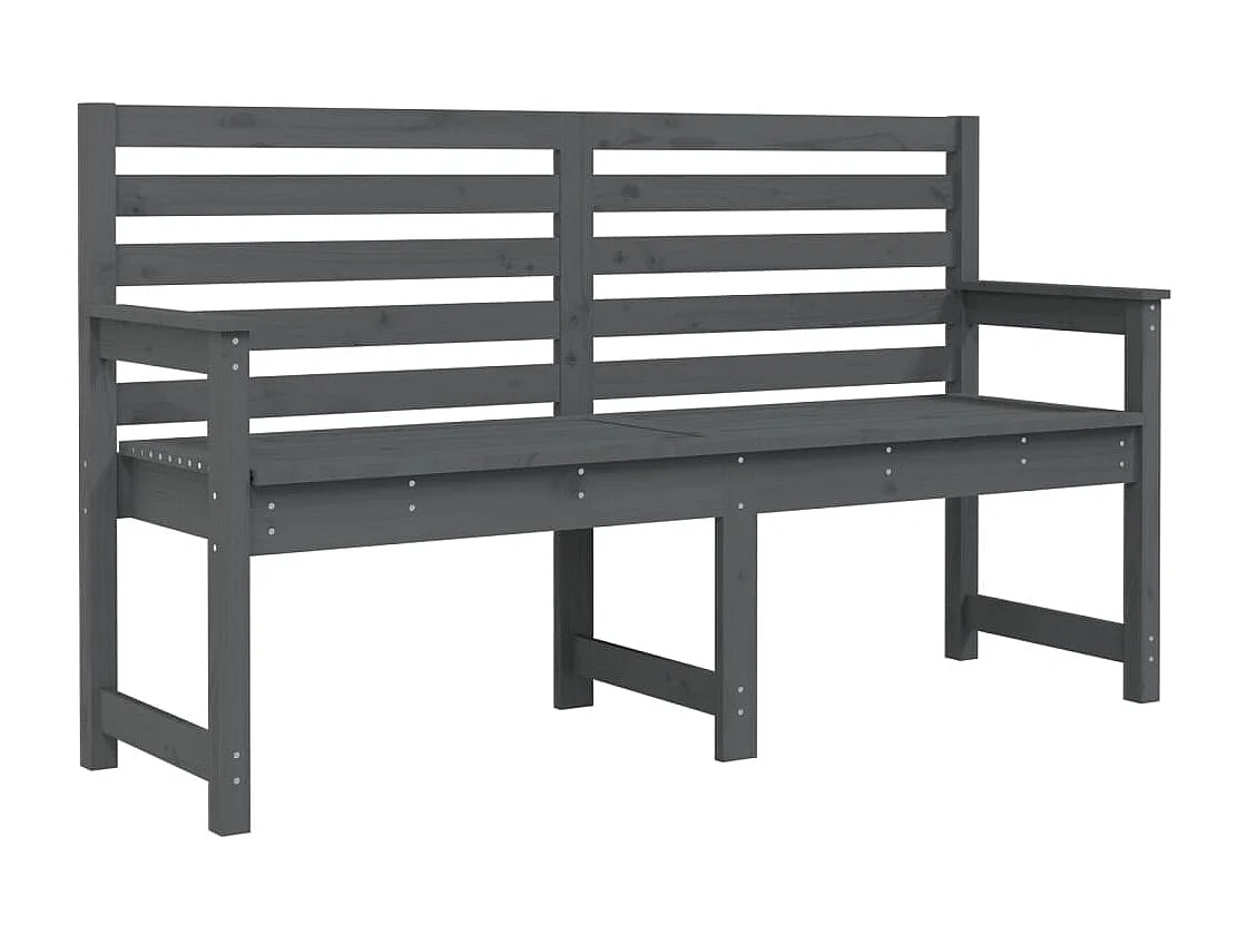 Tuinbank 159,5x48x91,5 cm massief grenenhout grijs