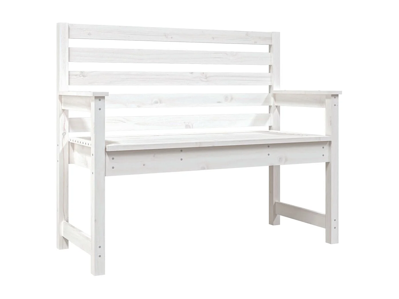 Banc de jardin blanc 109x48x91,5 cm bois massif de pin