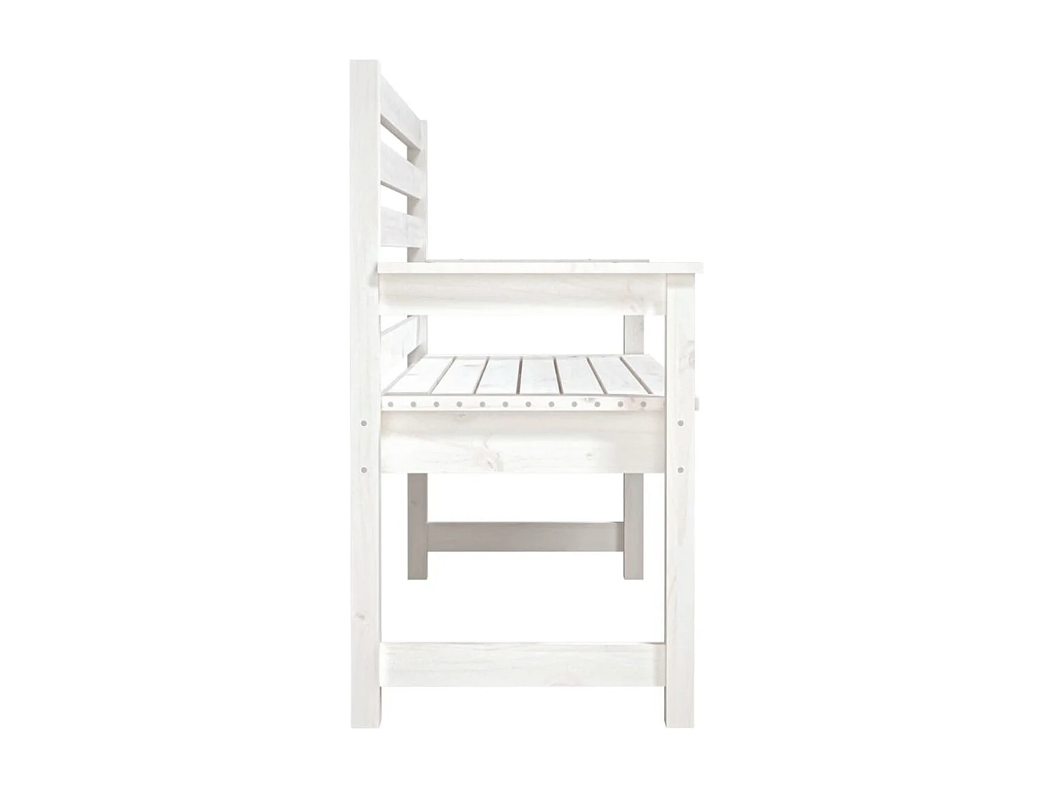 Banc de jardin blanc 109x48x91,5 cm bois massif de pin