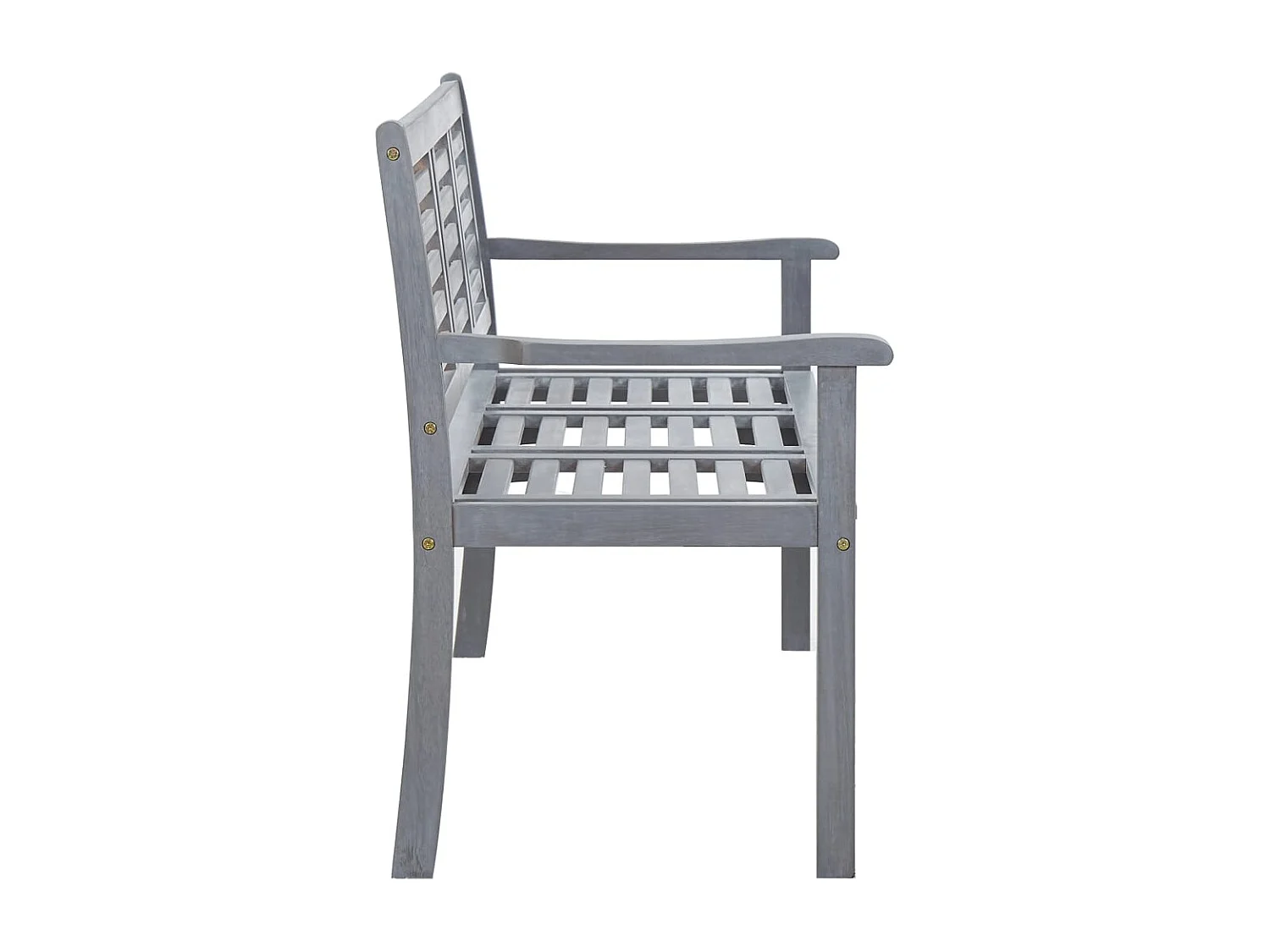 Banc de jardin 3 places avec coussin 150 cm Gris Eucalyptus