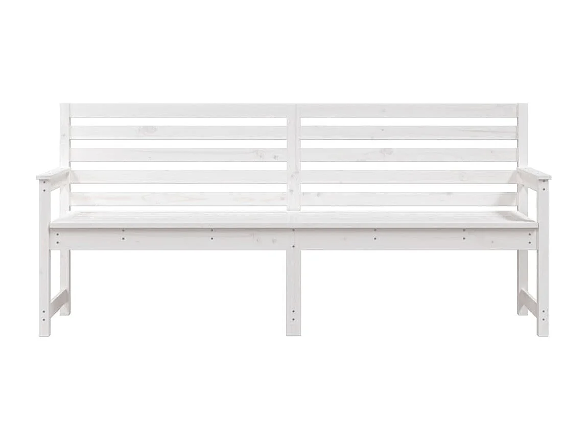 Tuinbank 203,5x48x91,5 cm massief grenenhout wit