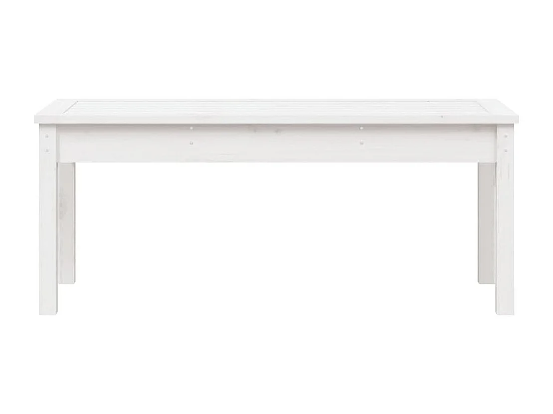 Banc de jardin blanc 109x44x45 cm bois massif de pin
