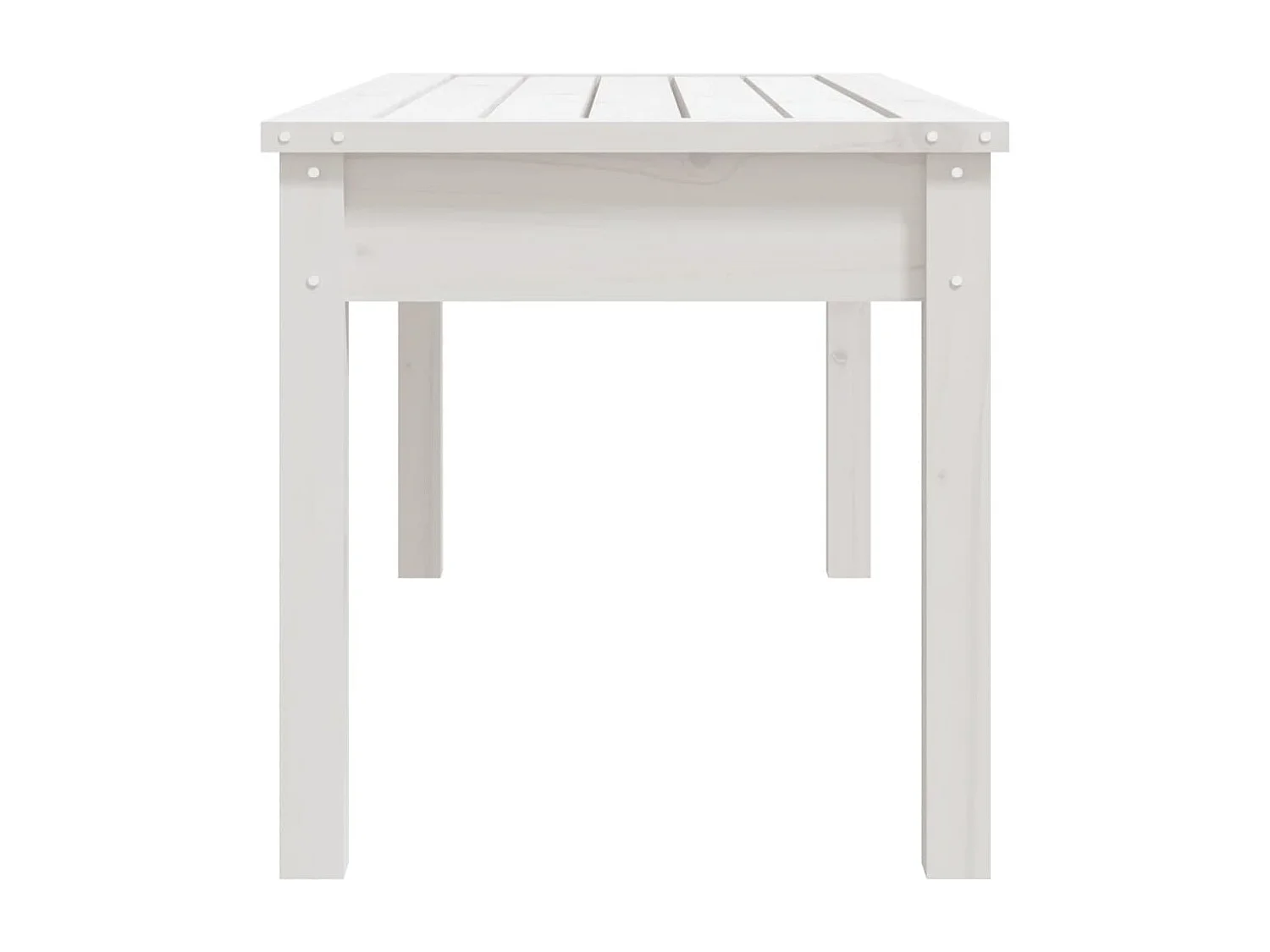 Banc de jardin blanc 109x44x45 cm bois massif de pin