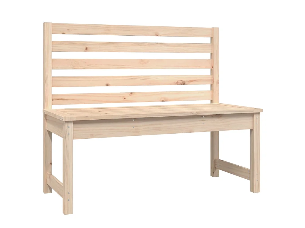 Banc de jardin 109 cm bois massif de pin