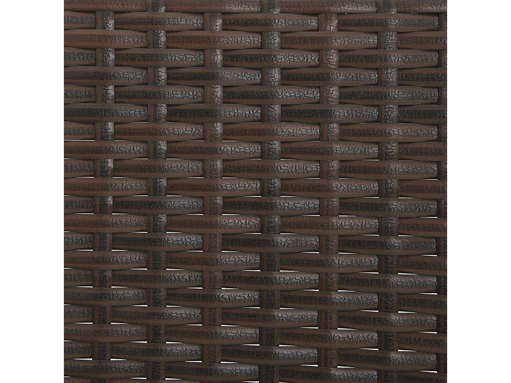 Gartenbank 3-Sitzer mit Kissen Braun Poly Rattan