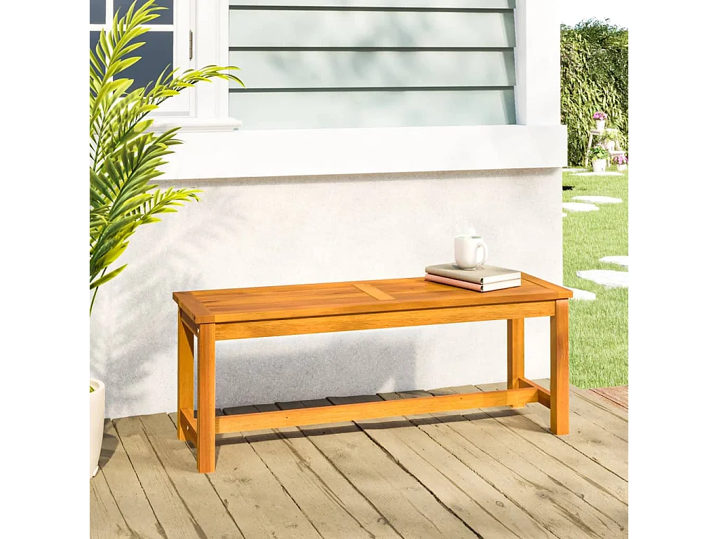 Banc de jardin 110x35x45 cm bois massif d'acacia