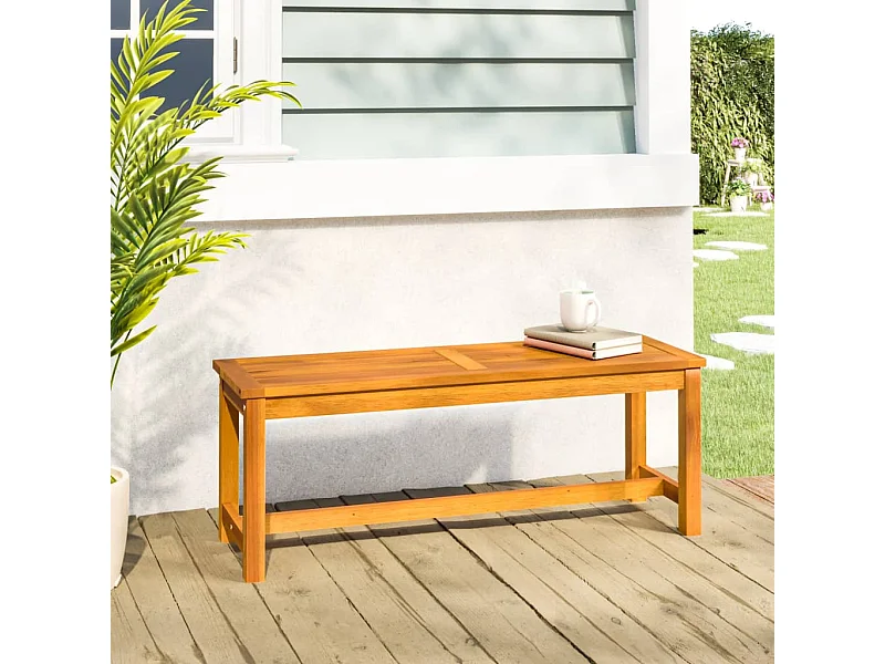 Banc de jardin 110x35x45 cm bois massif d'acacia