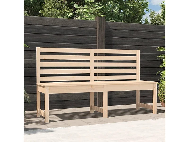 Panca da Giardino 157,5 cm in Legno Massello di Pino