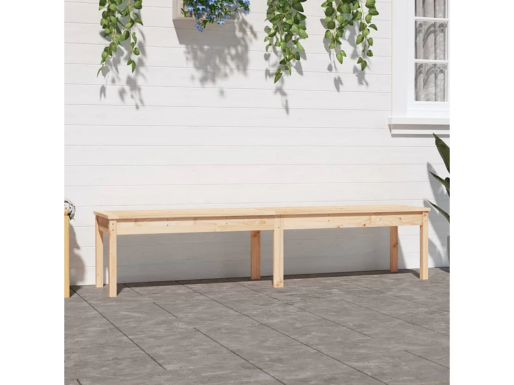 Banc de jardin à 2 places 203,5x44x45 cm bois massif de pin