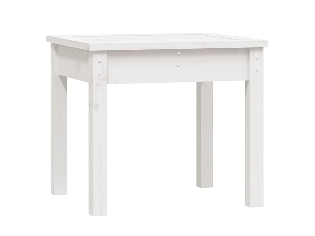Banc de jardin blanc 50x44x45 cm bois massif de pin