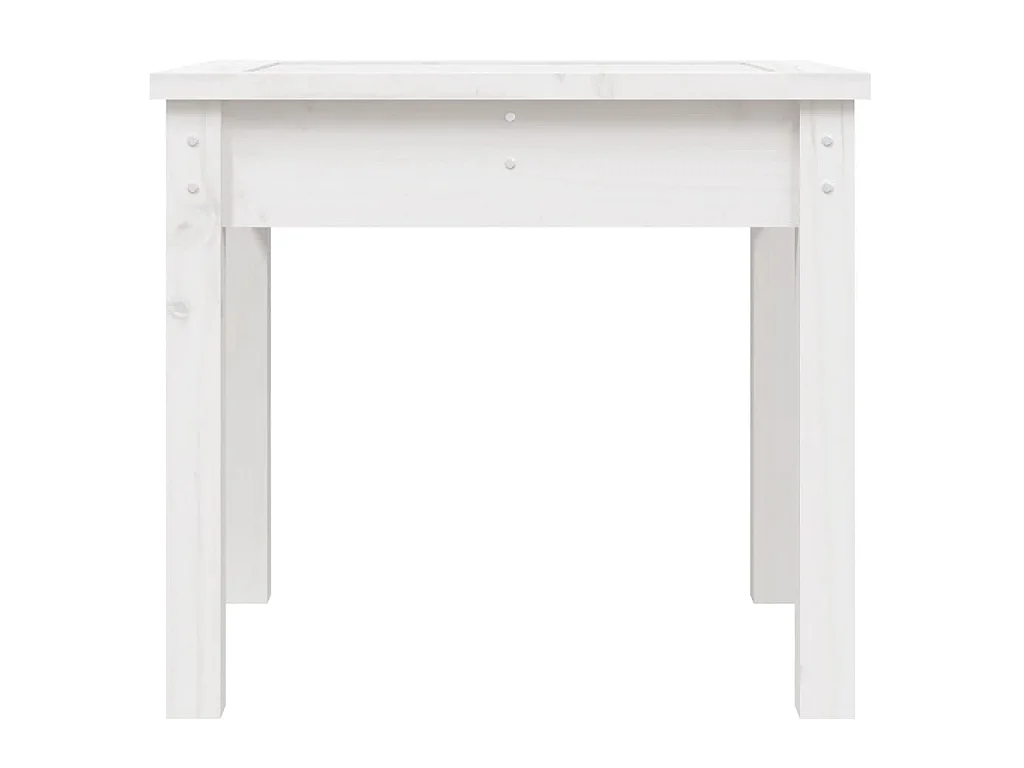Banc de jardin blanc 50x44x45 cm bois massif de pin