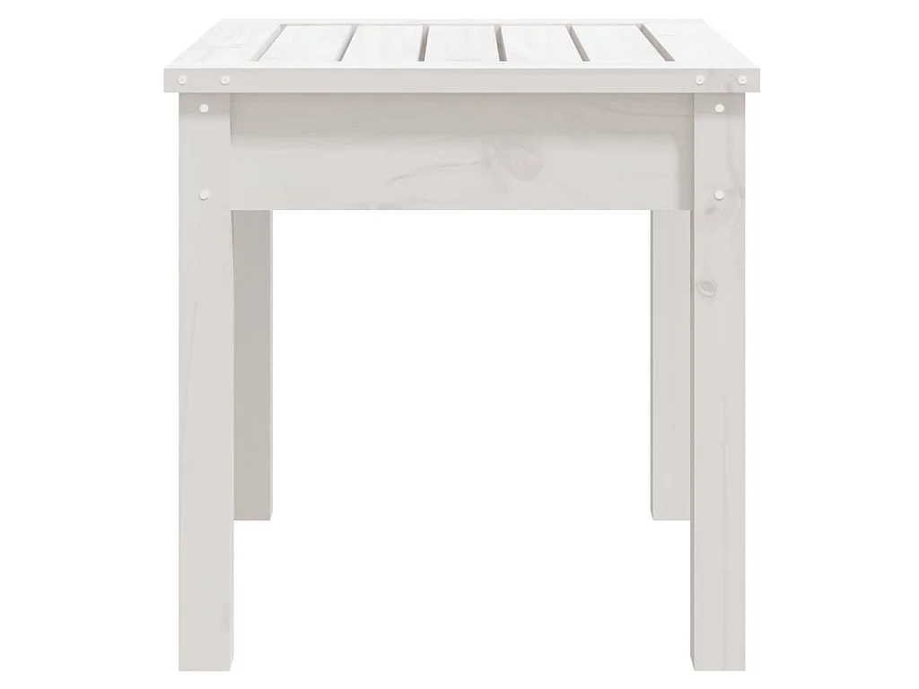 Banc de jardin blanc 50x44x45 cm bois massif de pin