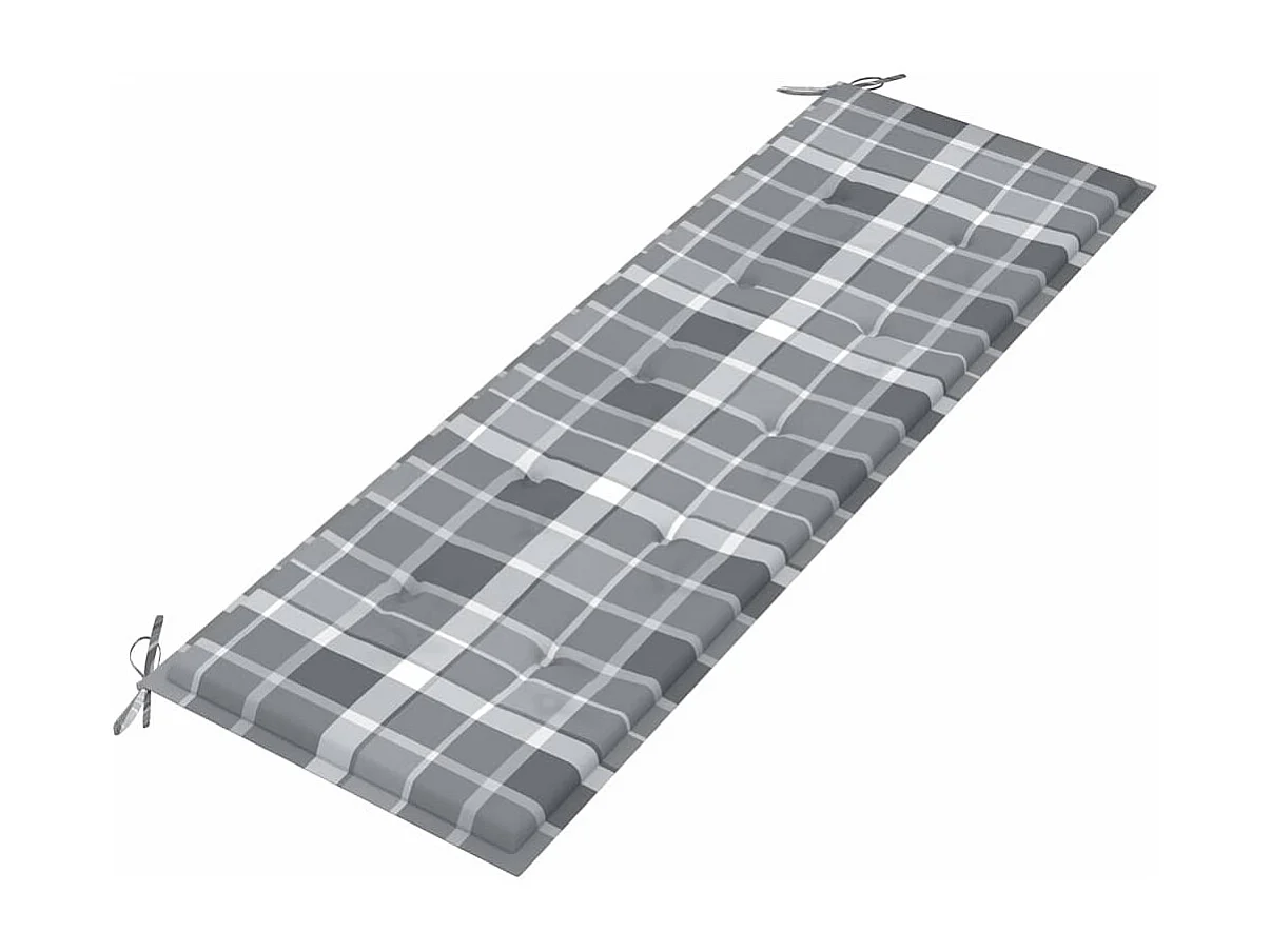 Banc de jardin 3 places avec coussin 150 cm Bois d'eucalyptus