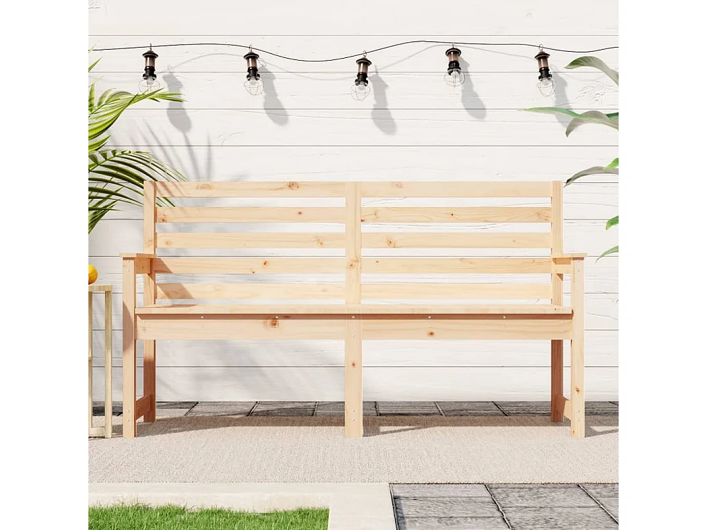 Banco de jardim 159,5x48x91,5 cm madeira de pinho maciça