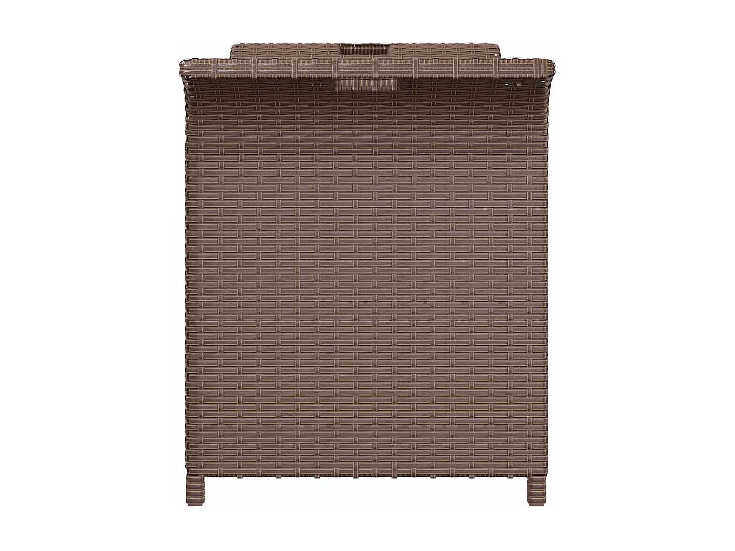 Gartenbank mit Kissen Braun 116x46x57 cm Poly Rattan
