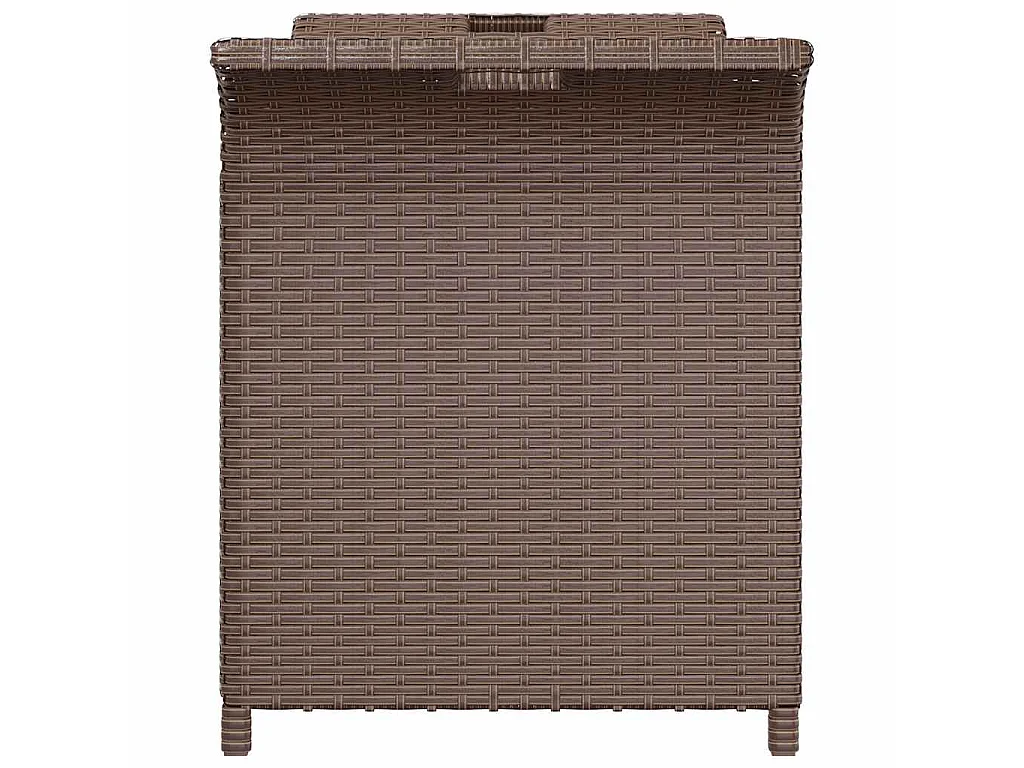 Banc de jardin avec coussin marron 116x46x57 cm résine tressée