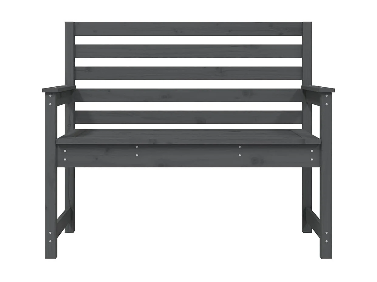 Tuinbank 109x48x91,5 cm massief grenenhout grijs