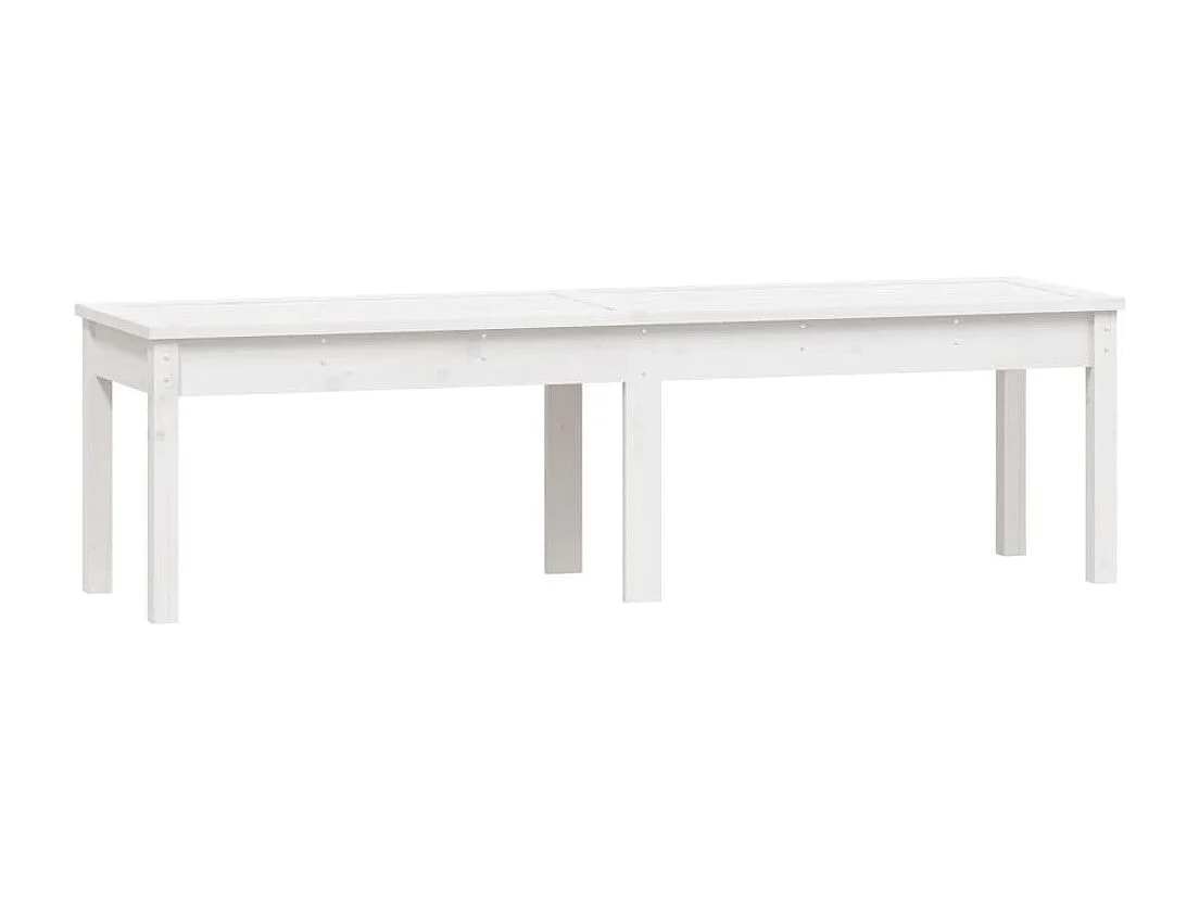 Banco de jardim c/ 2 lugares 159,5x44x45 cm pinho maciço branco