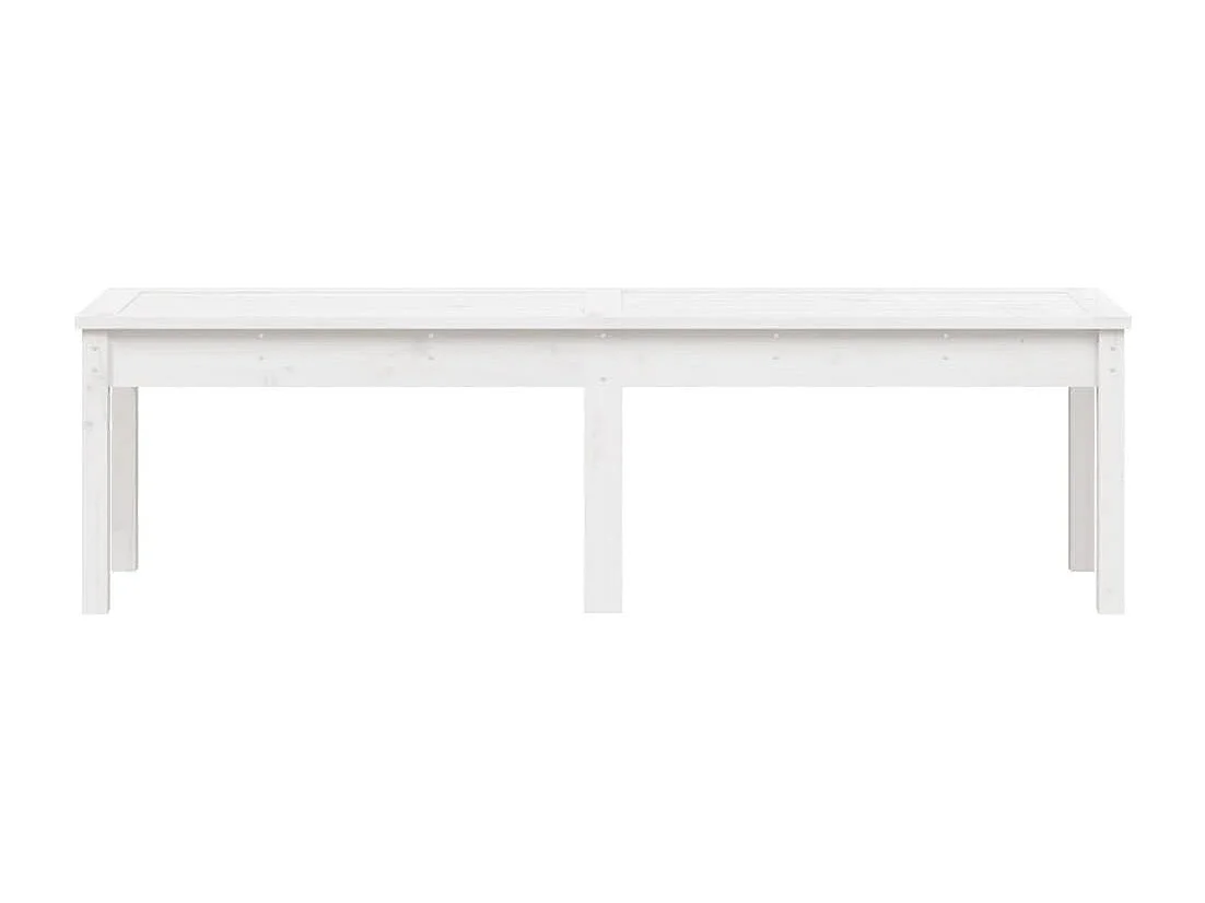 Banco de jardim c/ 2 lugares 159,5x44x45 cm pinho maciço branco