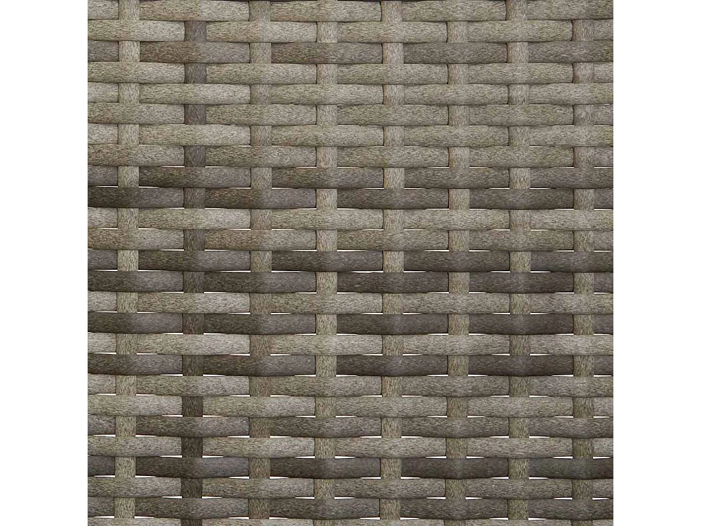 Gartenbank 2-Sitzer mit Kissen Grau Poly Rattan